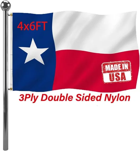 Vista 11 de Jayus Banderas de doble cara del estado de Texas TX de 2 x 3 pies para exteriores, bandera de nailon resistente 320D con 2 ojales Nylon