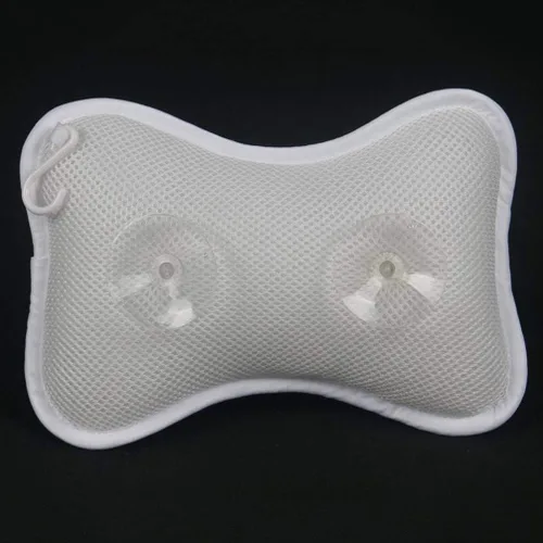 Vista 4 de Heallily Almohada de bañera 1 pieza suave de apoyo con ventosas para cuello y hombro (gris)