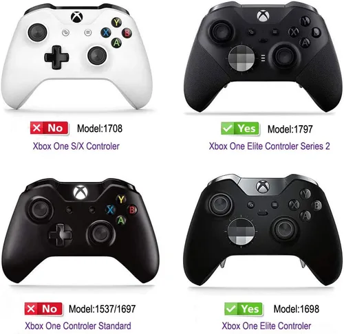 Vista 3 de Paletas de control Elite, piezas de repuesto de metal de acero inoxidable para Xbox One Elite Controller Series 2, modelo 1797-4 PCS (plateado)