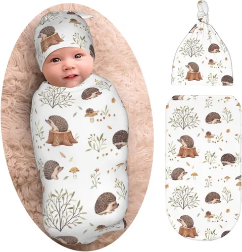 Vista 15 de Burrito Taco Tortilla Manta para recién nacido con juego de gorro, manta suave y elástica, regalo divertido para la ducha de niños y niñas Tortilla