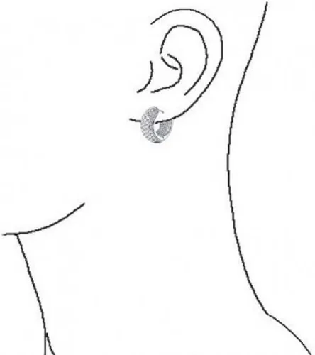Vista 3 de Aretes de aro para mujer, diseño de cúpula nupcial, circonita cúbica, circonita cúbica, para boda, graduación, fiesta, formal, chapado en oro