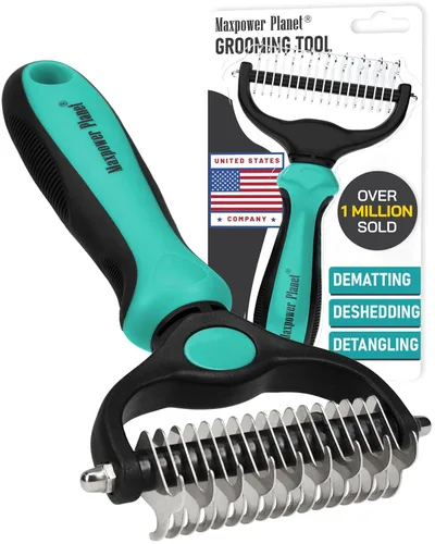 Vista 20 de Maxpower Planet Rastrillo para Perros y Cepillo de Pelo de Perro - Remueve Suavemente el Subpelo Suelto, Nudos y Enredos - Herramienta de Deslanado