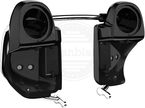 Vista 3 de Moto Onfire Lower Fairings - Cápsulas de altavoz para Harley Touring 2014+ - Negro vívido, 6.5 pulgadas
