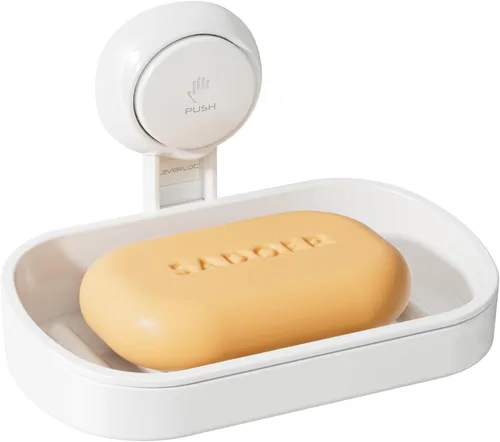 Vista 10 de LEVERLOC Soporte para jabón, jabonera para ducha, soporte de jabón con Negro