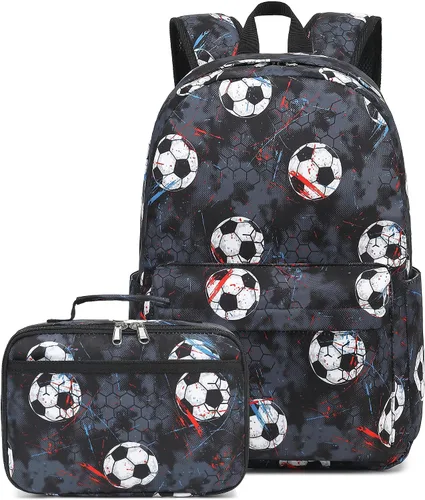 Vista 25 de CAMTOP - Conjunto de mochila y lonchera con estampados divertidos para niños de preescolar y primaria), Y0058-2
