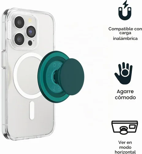 Vista 4 de PopSockets Phone Grip for MagSafe, Magnetic Holder- Fresh Pine pino fresco