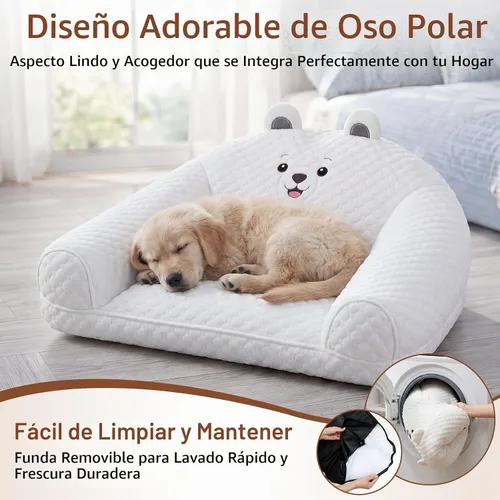 Vista 5 de Cama para perros para interiores, sofá de 24 pulgadas para perros pequeños