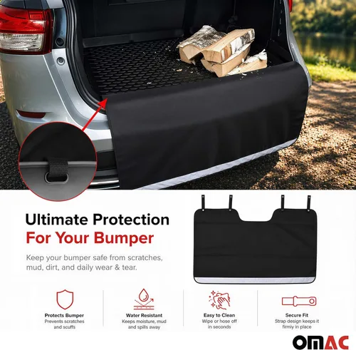 Vista 7 de OMAC Protector de parachoques trasero para maletero, tapete de carga para automóvil, SUV, impermeable, perro mascota