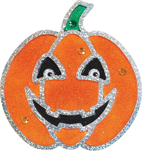 Vista 7 de Creativity for Kids Kit de arte para ventana de Halloween Crea 7 atrapasoles espeluznantes con pintura, diamantes de imitación y ojos ondulantes
