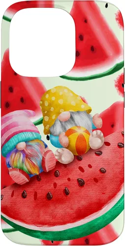 Vista 17 de Summertime with My Gnomies Watermelon Retro Beach Summer Case for iPhone 17