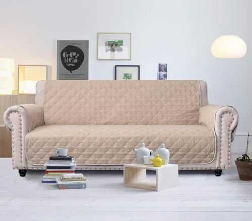 Vista 3 de CHHKON Fundas para muebles, funda de sofá con bolsillos laterales, 100% impermeable, acolchada, protector de muebles para perros, mascotas y sofá