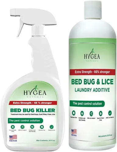 Vista 8 de Hygea Natural Aditivo para la ropa para piojos y chinches - Tratamiento líquido respetuoso con el medio ambiente, inodoro y sin manchas, seguro