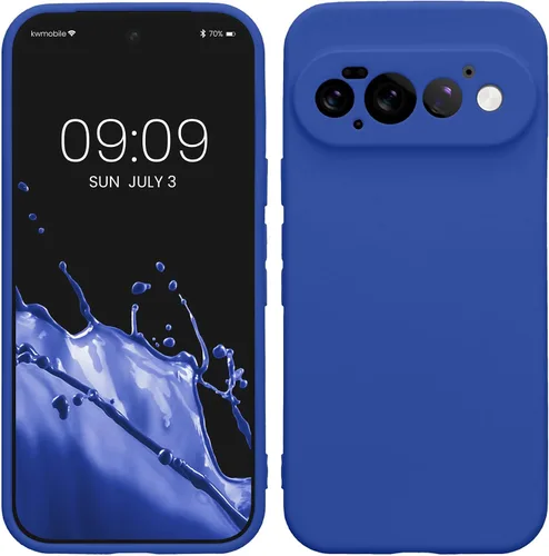Vista 169 de kwmobile Funda compatible con Google Pixel 9 - Funda protectora delgada de TPU para teléfono - Acabado mate suave - Piedra antigua
