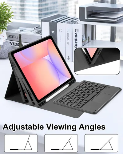 Vista 6 de MePadKey Funda de teclado Touchpad para tableta Samsung Galaxy Tab S10 Lite/S10 FE/S9 FE 10.9 pulgadas/S9 11 pulgadas 2025/2023, retroiluminación