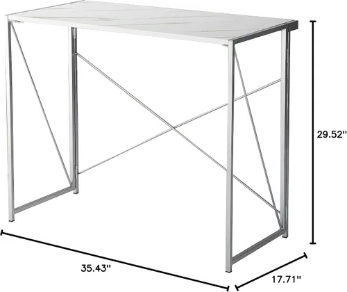 Vista 3 de Urban Lifestyle Escritorio plegable para computadora, mármol/plata