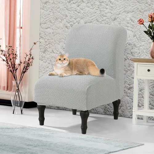 Vista 8 de JIAN YA NA Funda para Silla de Acento sin Brazos, Funda Elástica para Silla sin Brazos de Spandex, Fundas para Sillas sin Brazos, Funda para Silla