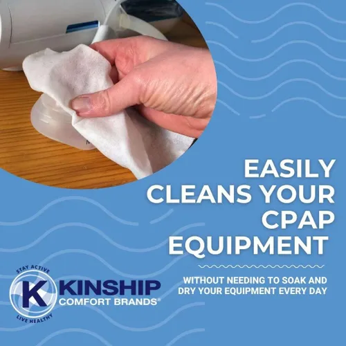 Vista 4 de Toallitas de limpieza de máscara CPAP, limpiador sin perfume y sin pelusa para limpiar filtros, tubos y máquinas BIPAP, 150 unidades en total, 2