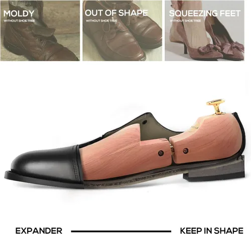 Vista 2 de RaxCollection Árbol de zapatos de cedro para hombres y mujeres 1 par Organizador de zapatos de madera español de primera clase Gran regalo