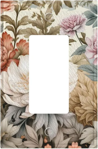 Vista 144 de Cubiertas de Interruptor de Luz Artísticas Decorativas Boho Figura Abstracta Interruptor de Pared Único Placa de Interruptor Decorativo Placa