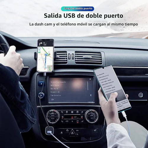 Vista 7 de MEIRIYFA Cable de alimentación para cámara de salpicadero, cargador de cámara de tablero mini USB, cargador rápido QC3.0 para automóvil con puertos