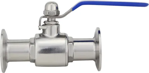 Vista 5 de Válvula sanitaria de acero inoxidable 1,5" Tri abrazadera válvula de bola 1" tubo OD PTFE alineado Home Brew