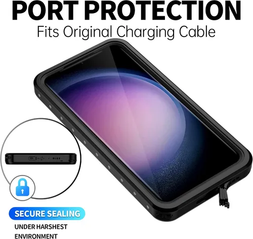 Vista 8 de BEASTEK Funda impermeable para Galaxy S23 Plus, a prueba de golpes, a prueba de polvo, IP68 bajo el agua, serie NRE con protector de pantalla