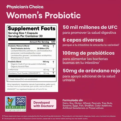 Vista 6 de Physician's CHOICE Feminine Power Duo Bundle - Probiótico vaginal + paquete de probióticos para mujer