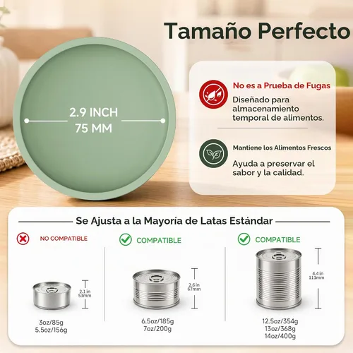 Vista 2 de OHMO Tapas de silicona para latas de alimentos para mascotas, cubiertas de Verde camuflado+verde claro