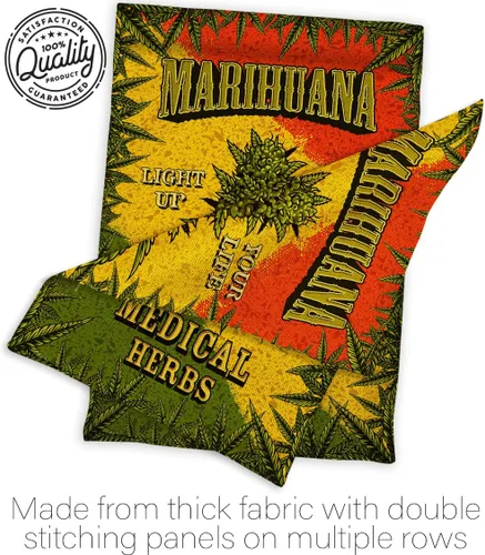 Vista 7 de Paquete de banderas de arpillera de marihuana para casa, diseño novedoso y moderno de apoyo a nuestras tropas, pancarta pequeña para jardín, patio