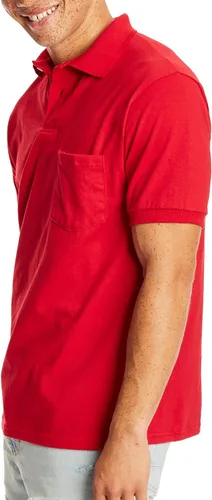 Vista 4 de Hanes Polo EcoSmart de manga corta para hombre, paquete de 2