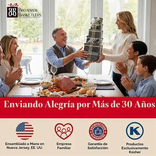 Vista 6 de Broadway Basketeers Cesta de regalo de comida gourmet, 6 cajas de torre para cumpleaños, caja de aperitivos curada, golosinas dulces y saladas