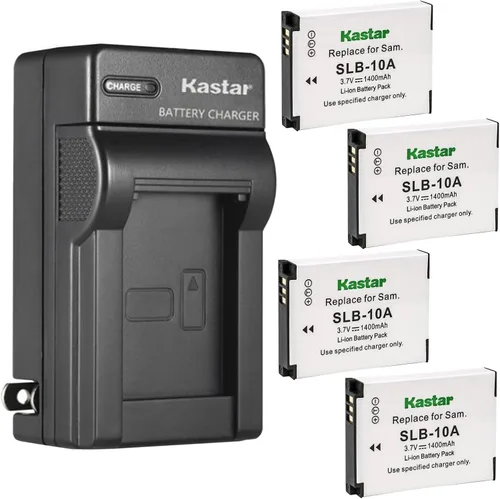 Vista 7 de Kastar SLB-10A Cargador de batería de pared AC Reemplazo para Samsung SLB-10A EC-WB700ZCPSCN Batería, Samsung SBC-10A Cargador, Samsung WB750