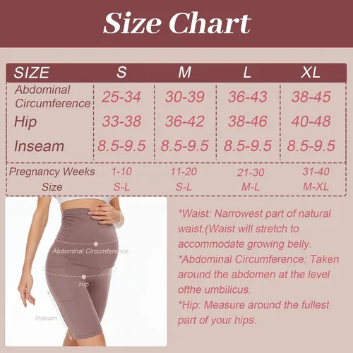 Vista 5 de YOLIX Paquete de 2 pantalones cortos de maternidad sobre el vientre, cintura alta, negro, entrenamiento, 8 pulgadas, pantalones cortos de ciclismo