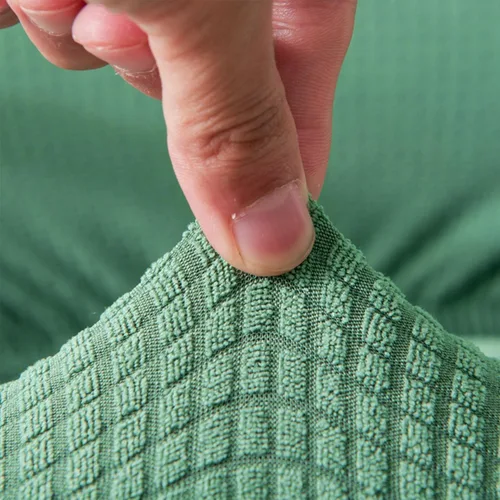 Vista 3 de Yikko Funda para silla de comedor, fundas elásticas para silla de comedor, súper ajuste, anti-polvo, funda de asiento de escritorio de elastano Verde