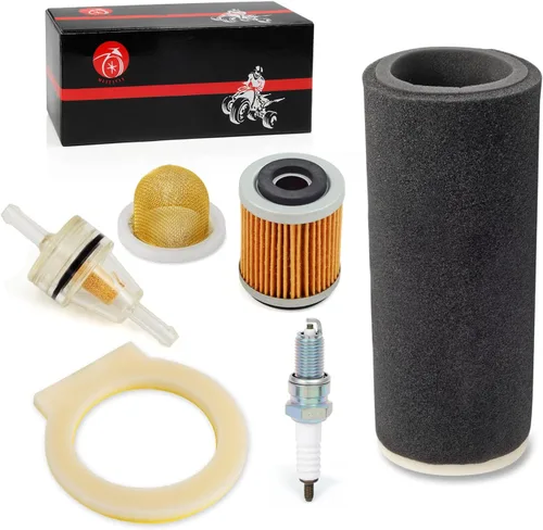 Vista 3 de Filtro de aire espuma y bujía + colador de aceite + filtro de aceite para Yamaha Warrior 350 Raptor 350 Wolverine 350 1987-2013 1UY-14451-00-00