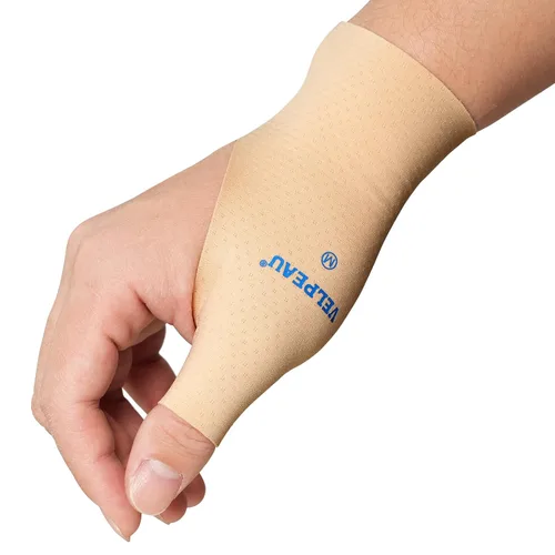 Vista 9 de VELPEAU Manga de compresión para pulgar y muñeca para tendinitis (paquete de 2), tecnología sin costuras, envolturas de guantes para alivio