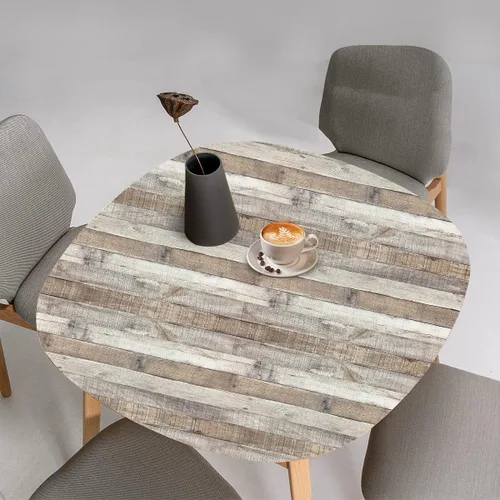 Vista 6 de Yun-aeon Papel de Contacto de Madera Natural Gris Madera Papel Tapiz Despegar y Pegar 17.3" x 80" Autoadhesivo Removible Vintage Imitación Madera