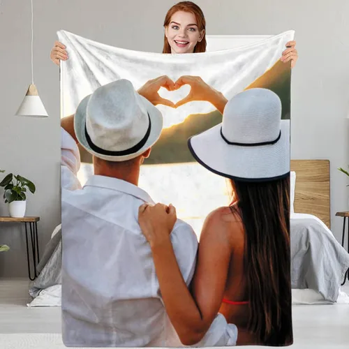 Vista 10 de Regalos personalizados para parejas: manta personalizada con fotos, manta personalizada con fotos, regalos de cumpleaños para novio, novia, esposa