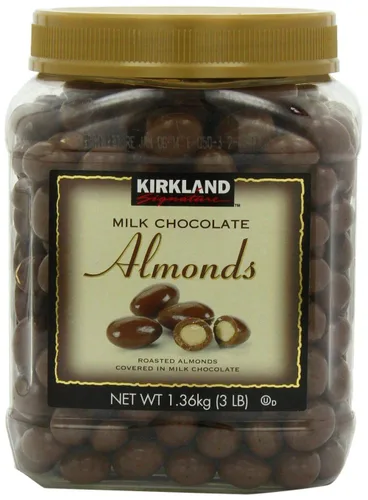 Vista 4 de Kirkland Signature HTGFD - Almendras tostadas de chocolate con leche, paquete de 2, 48 onzas