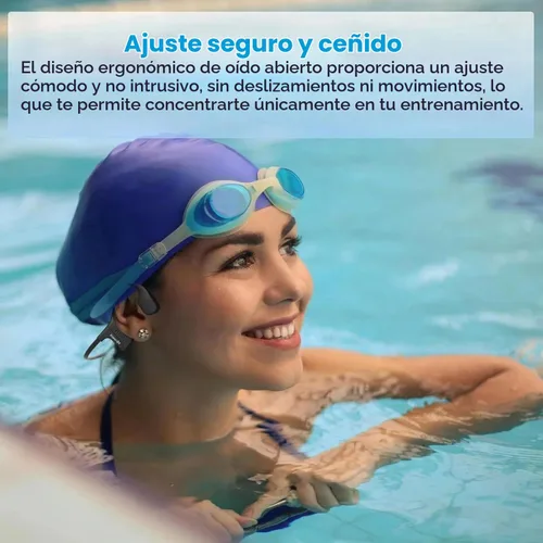 Vista 8 de Auriculares de natación de conducción ósea inalámbricos Auriculares submarinos IPX8 Auriculares Bluetooth impermeables Auriculares Bluetooth