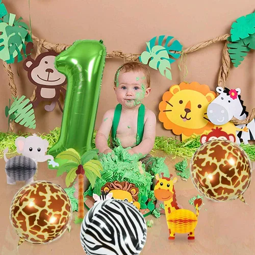 Vista 5 de TONIFUL Globos verdes del número 0 de 40 pulgadas, decoración de año nuevo 2027