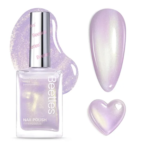 Vista 8 de Beetles - Esmalte de uñas 2 en 1, base y capa superior, esmalte de uñas transparente, de secado rápido, fortalecimiento de uñas natural, efecto