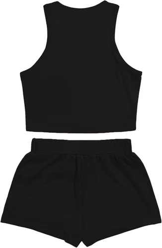 Vista 2 de Verdusa Conjunto de 2 piezas para mujer, camiseta corta sin mangas y pantalones cortos