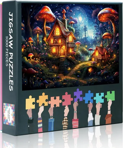 Vista 8 de Rompecabezas para adultos, mundo de fantasía, dentro del libro, rompecabezas de flores, conocimiento, mariposa, rompecabezas de castillo