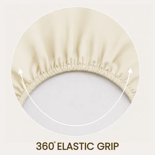 Vista 162 de Sábana bajera ajustable de lujo suave de 600 hilos, 100% algodón egipcio, sábana bajera ajustable individual con elástico alrededor, se adapta a