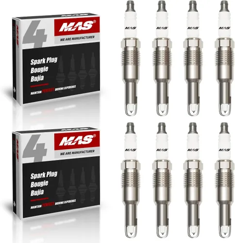 Vista 8 de MAS Juego de 4 bujías iridio SP546 sp515 compatibles con Expedition F150 F250 F350 F450 F550 F53 Super Duty Mark LT Navigator 5.4L V8 6.8L V10