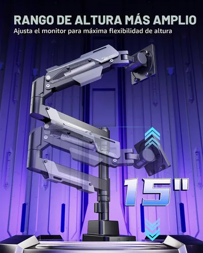 Vista 4 de ARES WING Brazo de monitor ultraancho para pantalla de 24 a 57 pulgadas