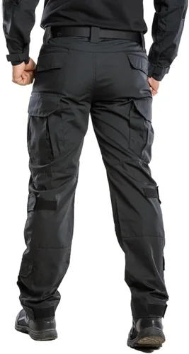 Vista 4 de TRGPSG Pantalones tácticos para hombre, pantalones de senderismo, pantalones cargo de camuflaje militar, pantalones de trabajo casuales