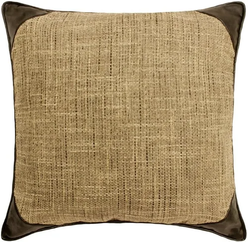 Vista 16 de The HomeCentric Funda de almohada decorativa marrón de 12 x 12 pulgadas, fundas de almohada de piel sintética con textura y almohadas sólidas