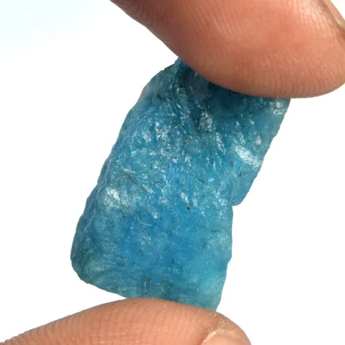 Vista 3 de GEMHUB AAA++ Aguamarina de calidad 16.50 Ct piedra envuelta en alambre natural crudo certificado azul cielo aguamarina, Gema, Brasil - Aguamarina